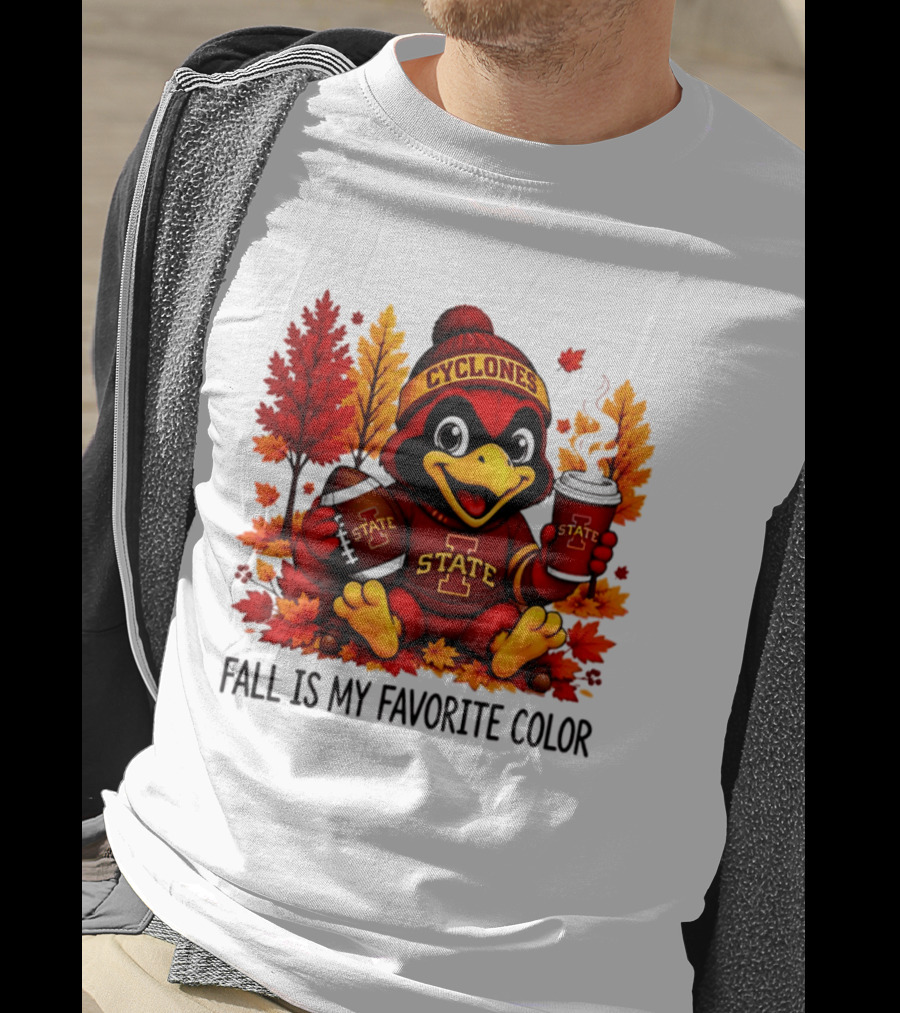 Iowa State Cyclones Fall Is My Favorite Color Football Leaves T-Shirt