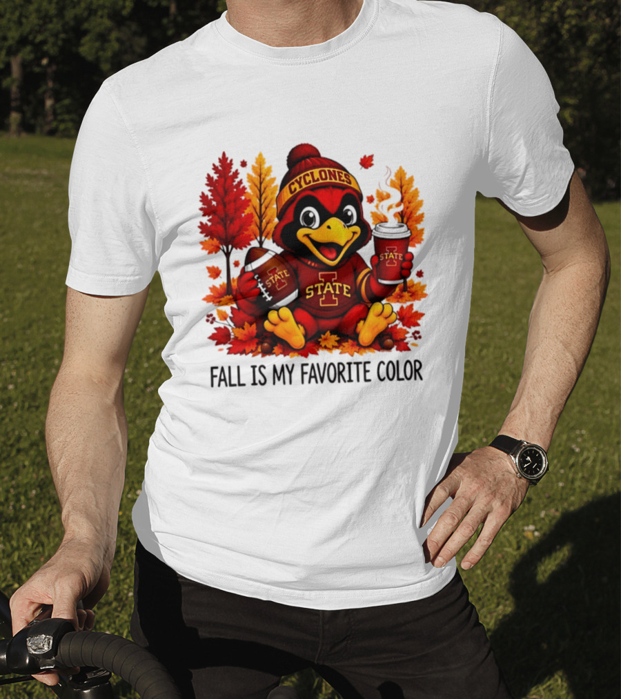 Iowa State Cyclones Fall Is My Favorite Color Football Leaves T-Shirt