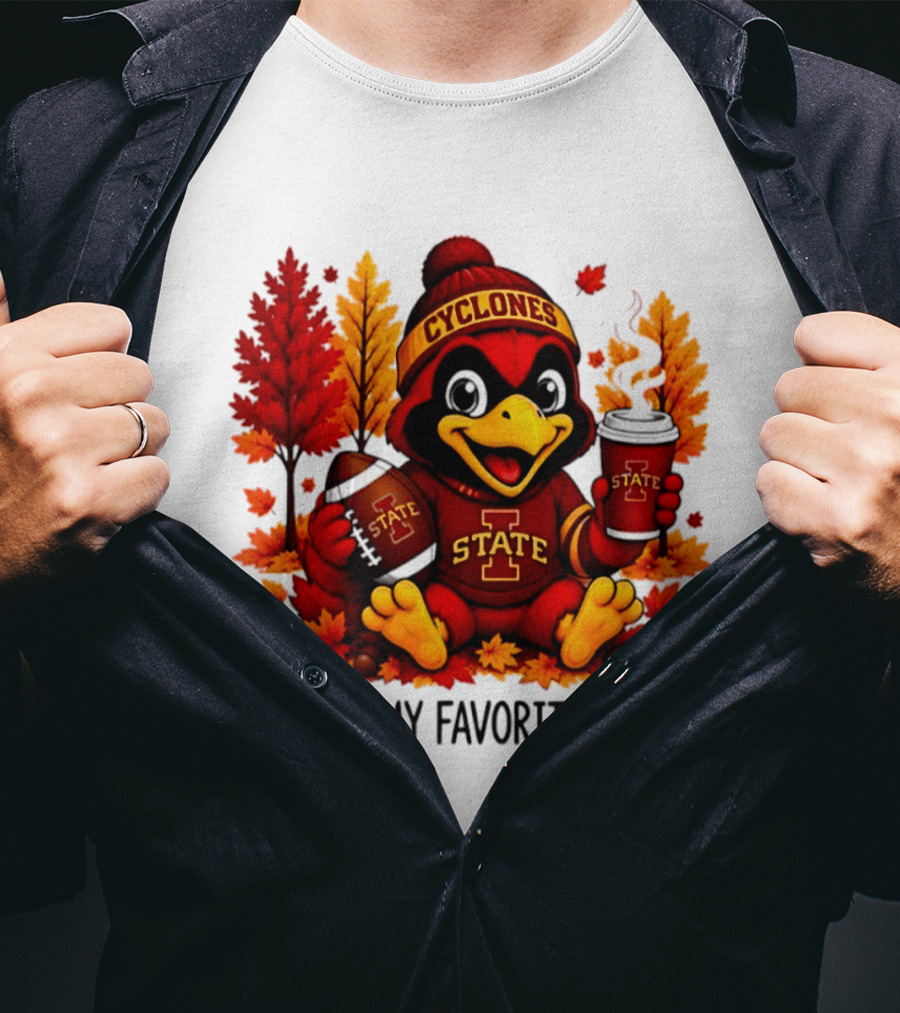 Iowa State Cyclones Fall Is My Favorite Color Football Leaves T-Shirt