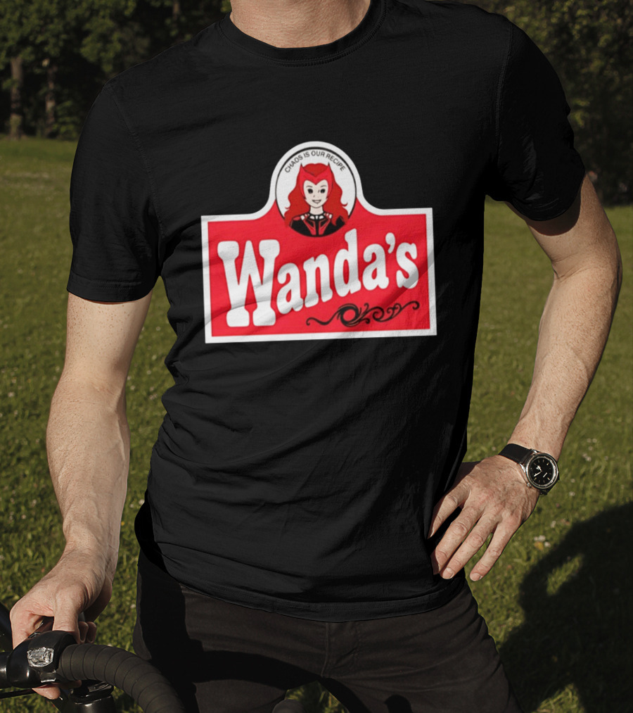 Wanda's Chaos Is Our Recipe Text With Character Graphic And Red T-Shirt