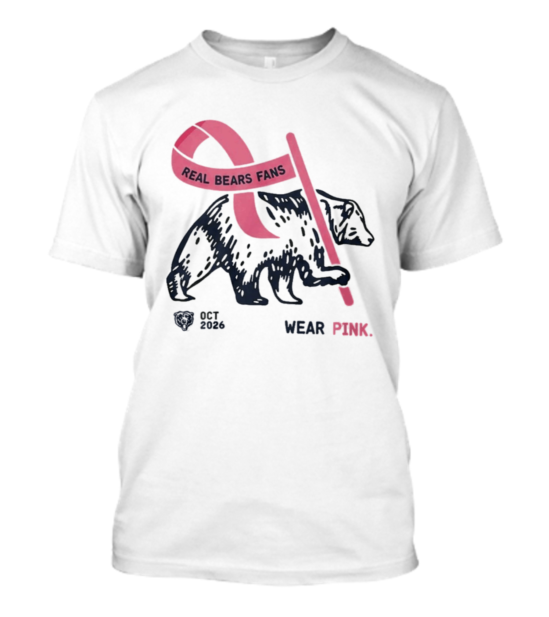 Real Bears Fans Wear Pink Kyle Monangai Oct 2026 T-Shirt