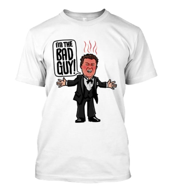 Say Hello To The Bad Guy Cartoon Flames Expression T-Shirt