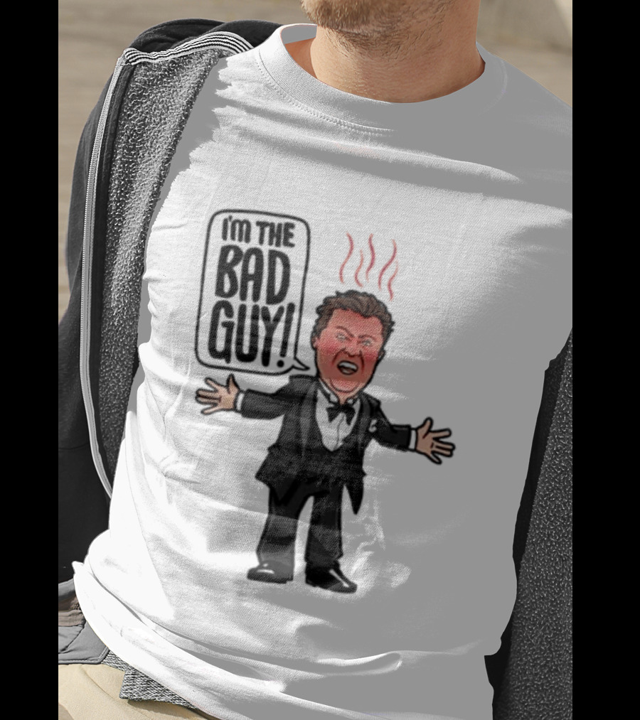 Say Hello To The Bad Guy Cartoon Flames Expression T-Shirt