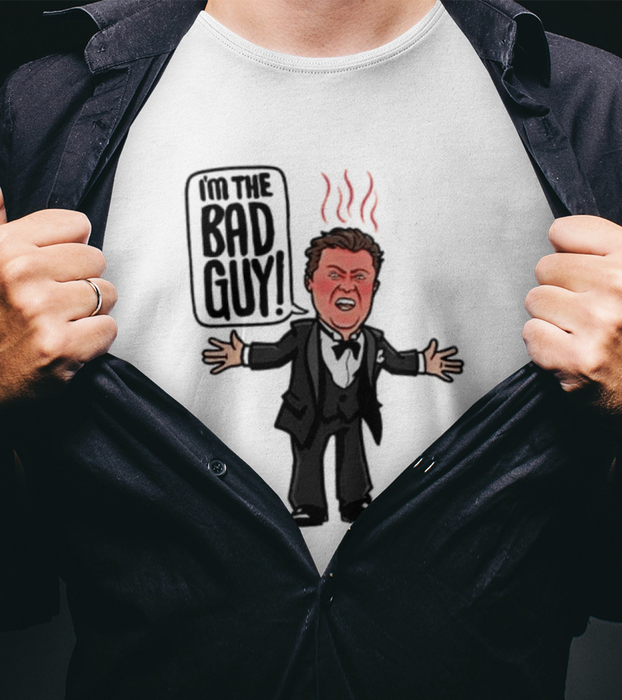 Say Hello To The Bad Guy Cartoon Flames Expression T-Shirt