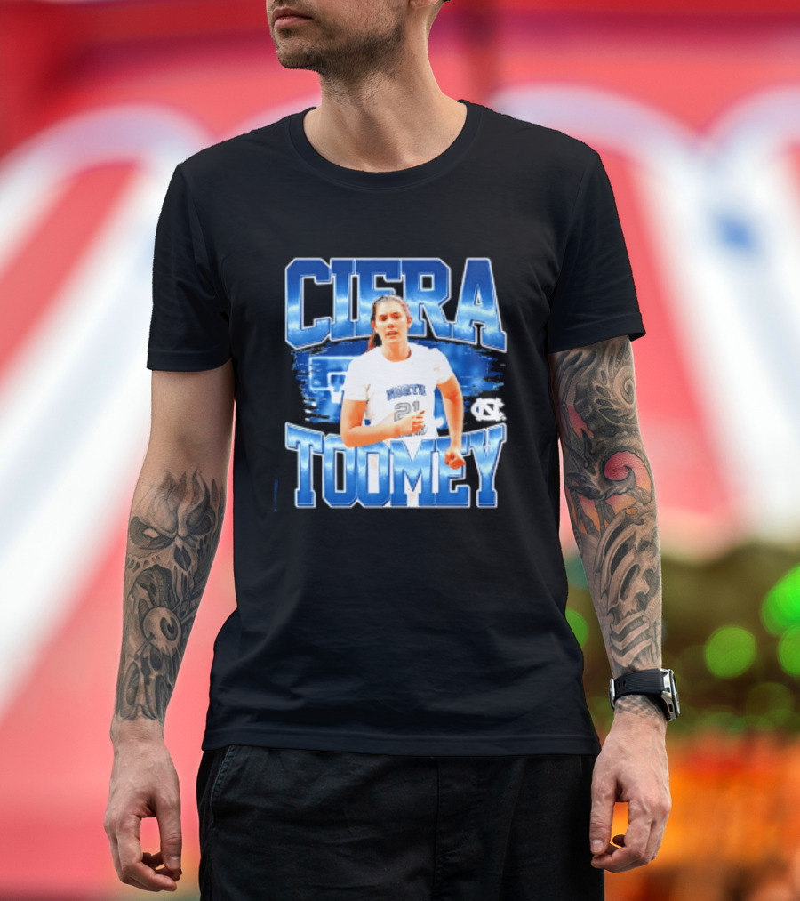 Ciera Toomey 21 North Carolina Tar Heels NCAA Women's Basketball T-Shirt