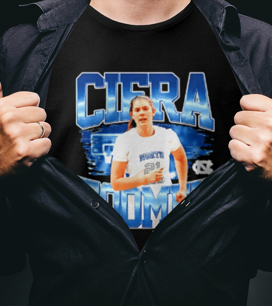 Ciera Toomey 21 North Carolina Tar Heels NCAA Women's Basketball T-Shirt