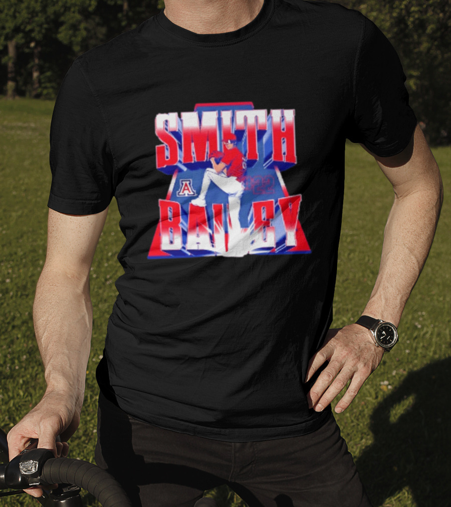 Smith Bailey 22 Arizona Wildcats NCAA Baseball Player T-Shirt