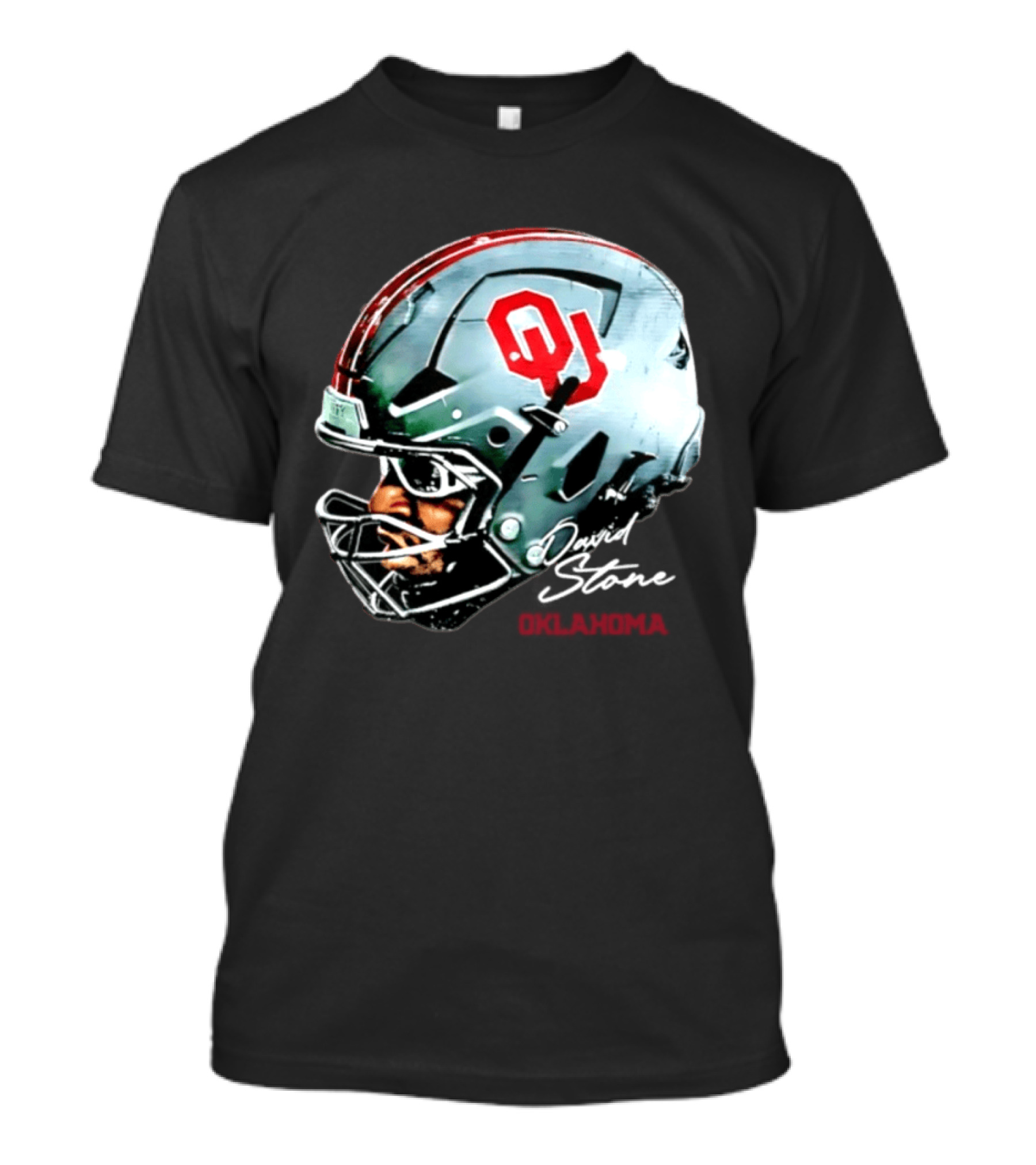 David Stone Oklahoma Sooners NCAA Football OU Helmet T-Shirt