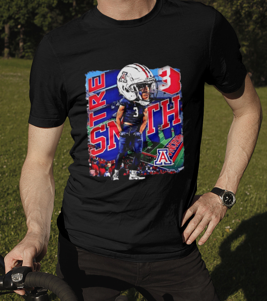 Tre Smith 3 Arizona Wildcats NCAA Football Caricature T-Shirt