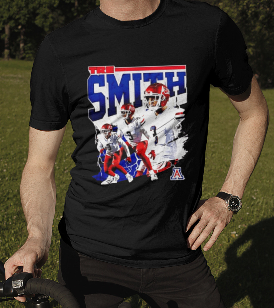 Tre Smith 3 Arizona Wildcats NCAA Football Player T-Shirt