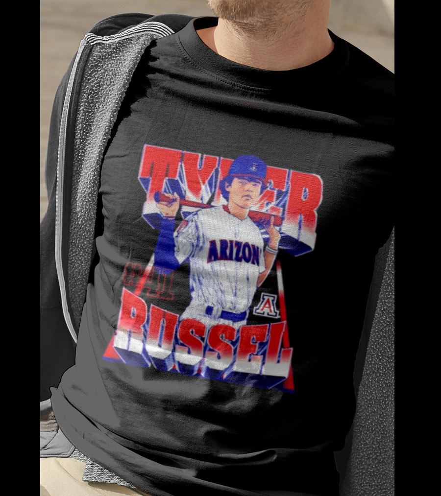 Tyler Russell #41 Arizona Wildcats NCAA Baseball Player T-Shirt