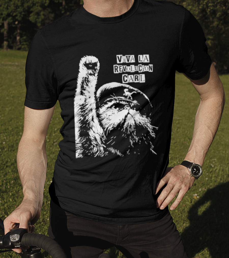 Viva La Revolucion Carl Cat Che Guevara T-Shirt