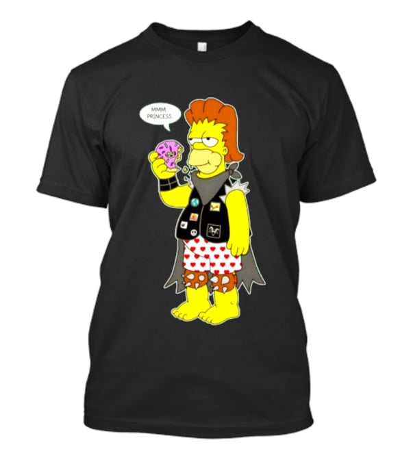 The Simpsons Homer Mmm Princess Punk Donut Eating T-Shirt