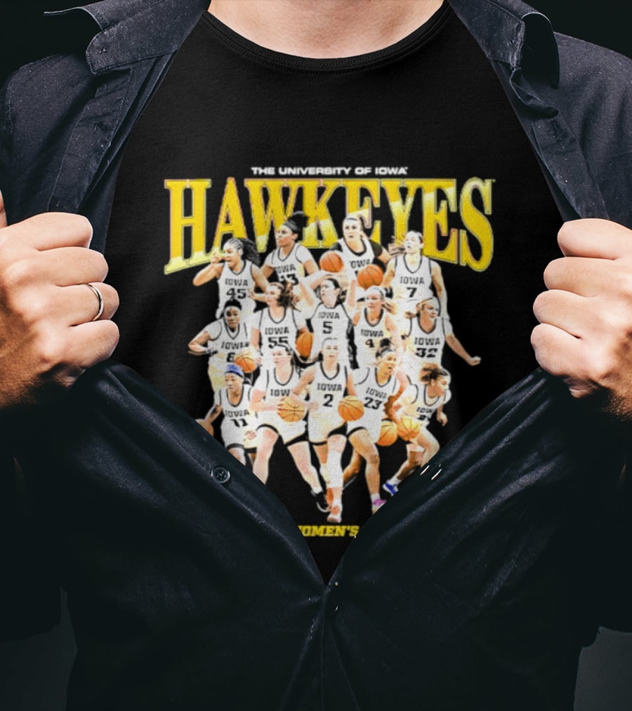 The University Of Iowa Hawkeyes 2026 NCAA Women's Basketball Team Players T-Shirt