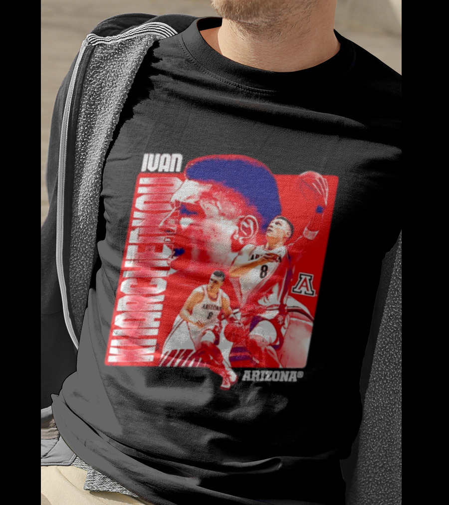 Ivan Kharchenkov 8 Arizona Wildcats NCAA Basketball Player T-Shirt
