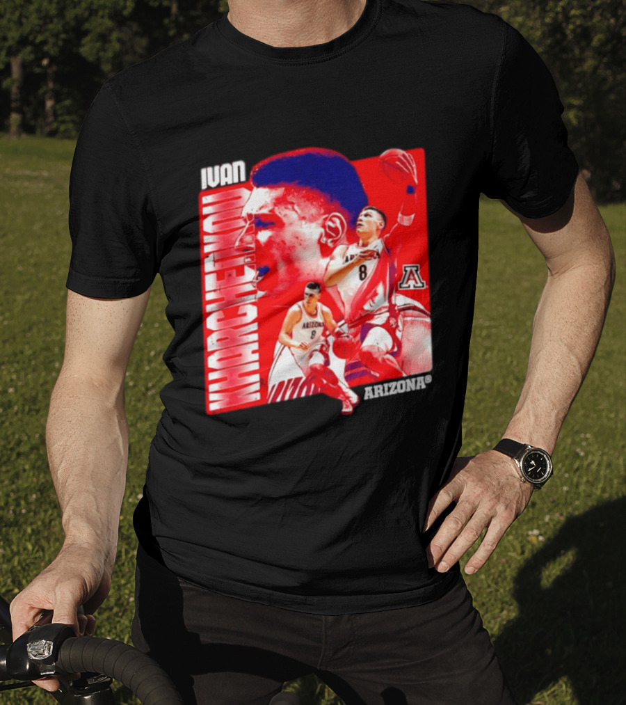Ivan Kharchenkov 8 Arizona Wildcats NCAA Basketball Player T-Shirt
