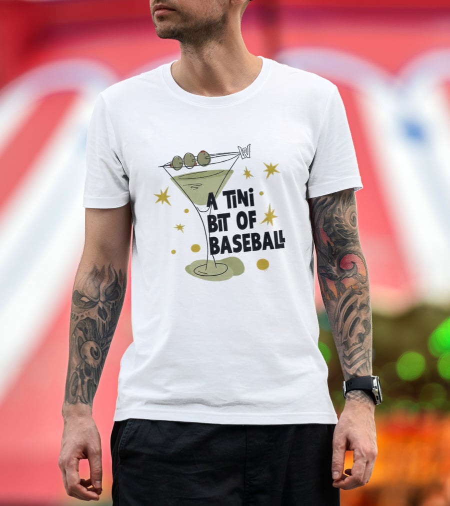 WooSox 2026 A Tini Bit Of Baseball Martini Olives Stars T-Shirt