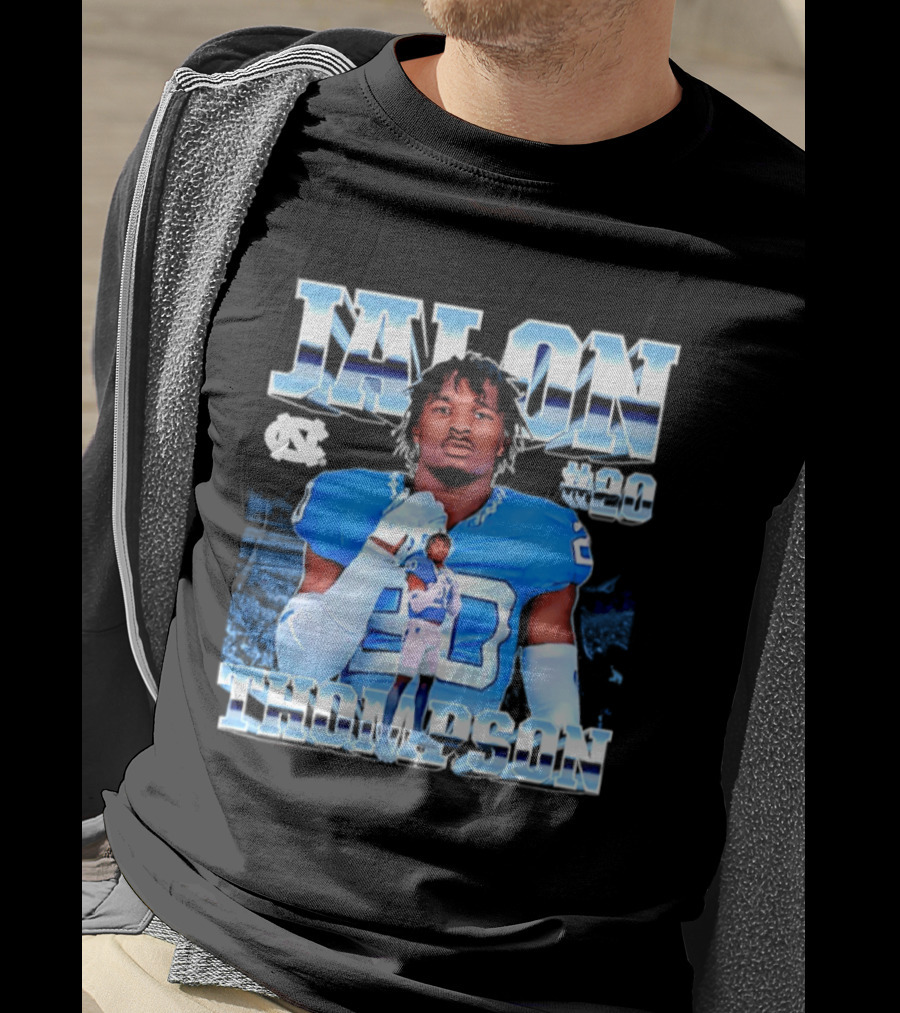 Jalon Thompson 20 North Carolina Tar Heels NCAA Football T-Shirt
