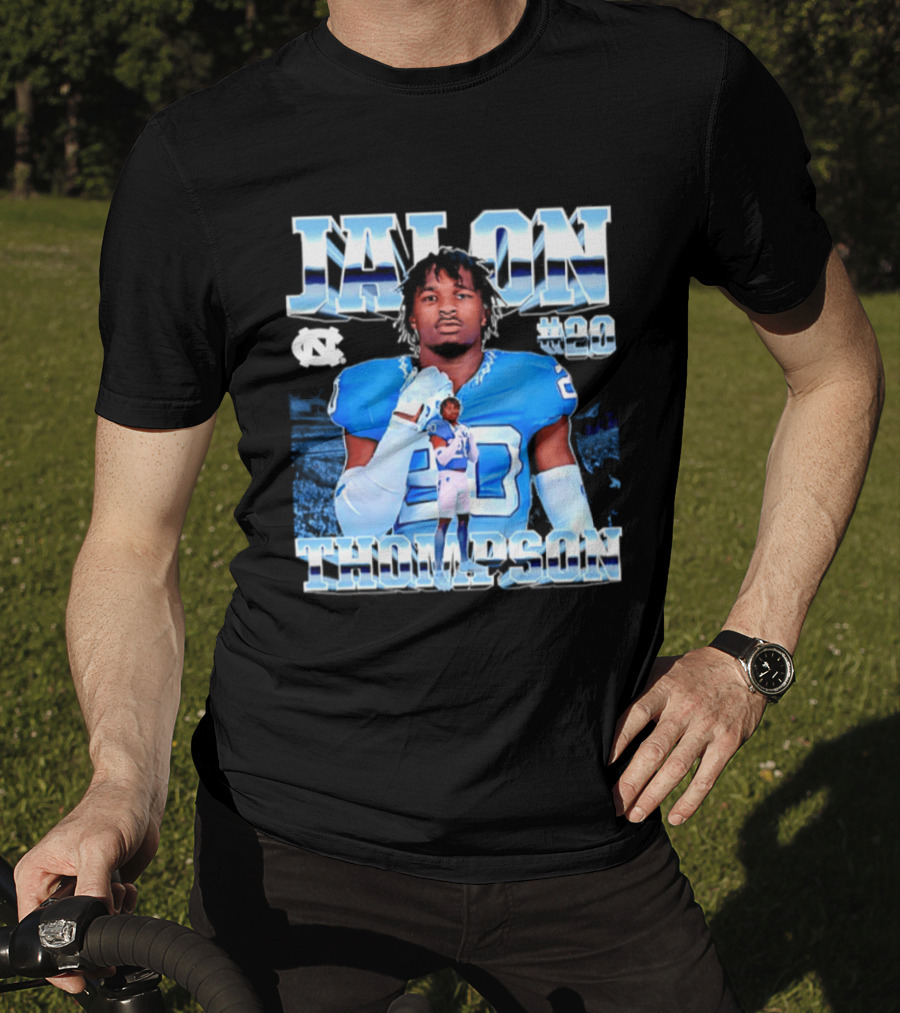Jalon Thompson 20 North Carolina Tar Heels NCAA Football T-Shirt