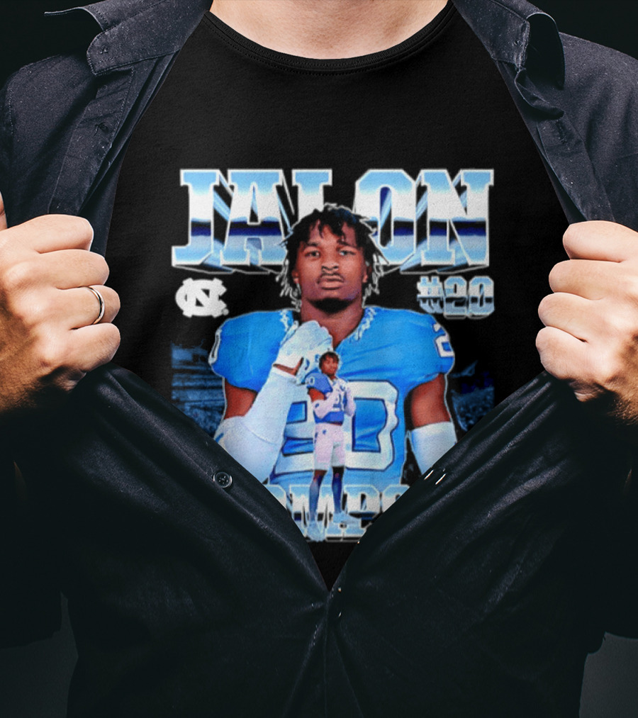 Jalon Thompson 20 North Carolina Tar Heels NCAA Football T-Shirt