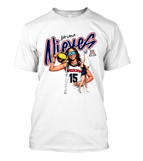 Adriana Nieves 15 Arizona Wildcats Beach Volleyball NCAA Player T-Shirt