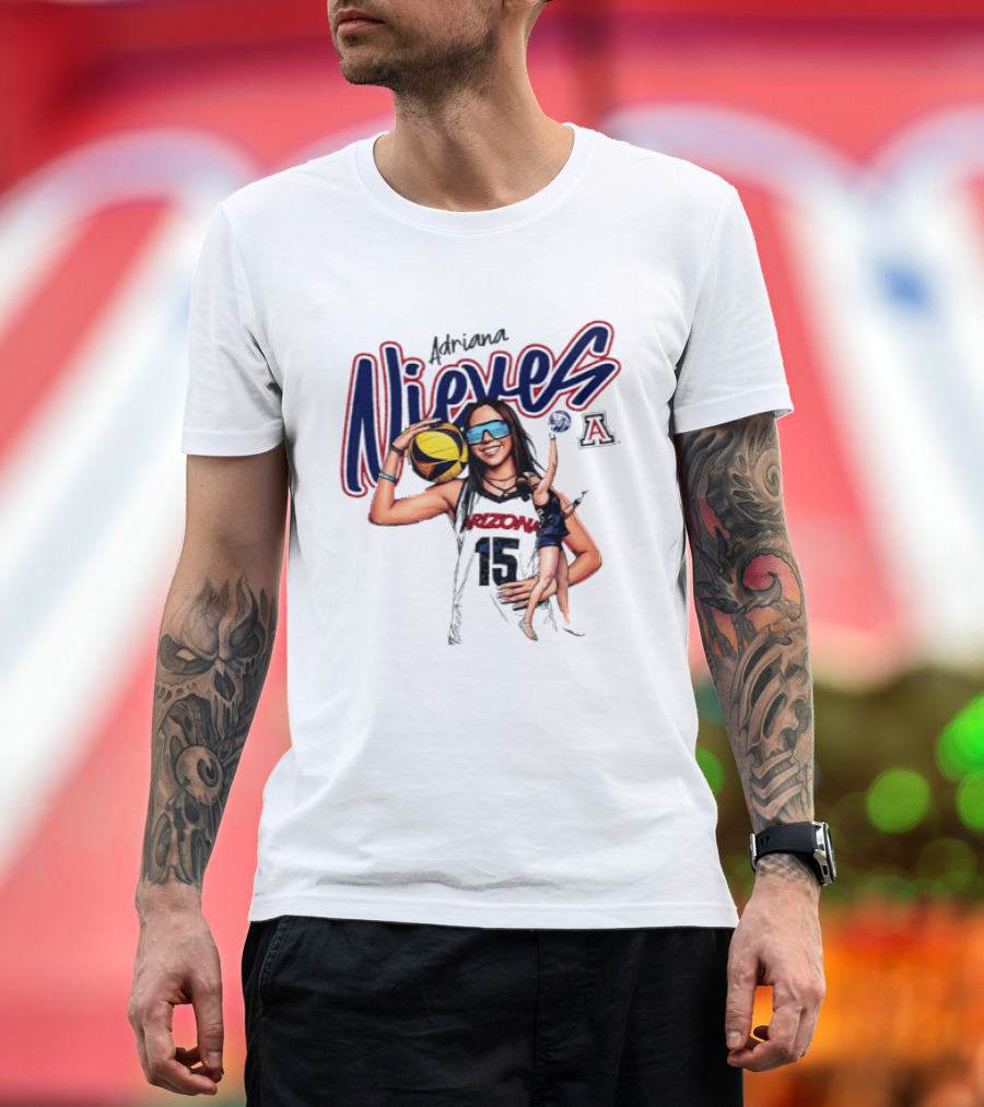 Adriana Nieves 15 Arizona Wildcats Beach Volleyball NCAA Player T-Shirt