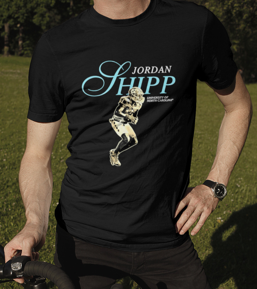 Jordan Shipp University Of North Carolina Football Player NCAA Tar Heels T-Shirt