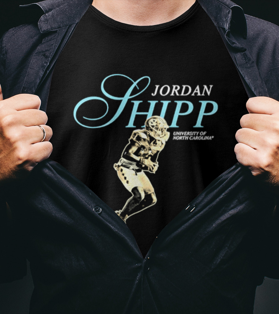 Jordan Shipp University Of North Carolina Football Player NCAA Tar Heels T-Shirt