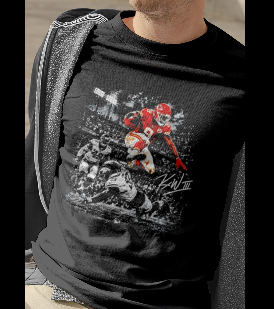 Kenneth Walker III Kansas City Chiefs Number 9 Action Motion T-Shirt