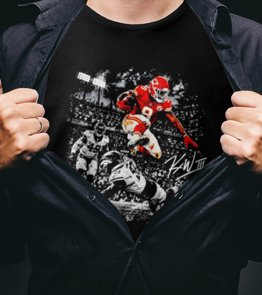 Kenneth Walker III Kansas City Chiefs Number 9 Action Motion T-Shirt