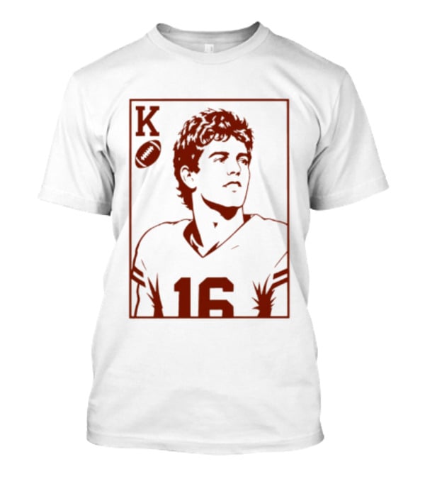 Arch Manning Texas Longhorns Quarterback King Of Hearts Playing Card 16 T-Shirt
