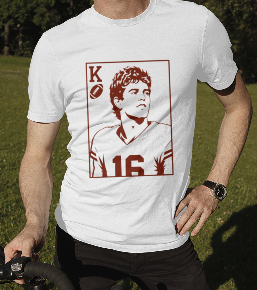 Arch Manning Texas Longhorns Quarterback King Of Hearts Playing Card 16 T-Shirt