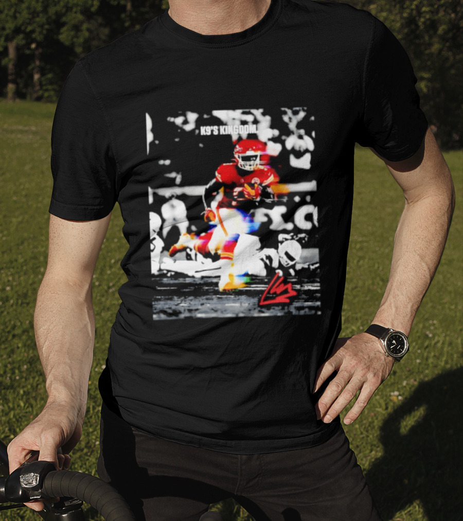 Kansas City Chiefs Kenneth Walker III K9's Kingdom Football Player In Action T-Shirt