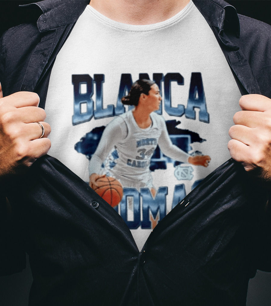 Blanca Thomas 34 North Carolina Tar Heels NCAA Women's Basketball Player T-Shirt