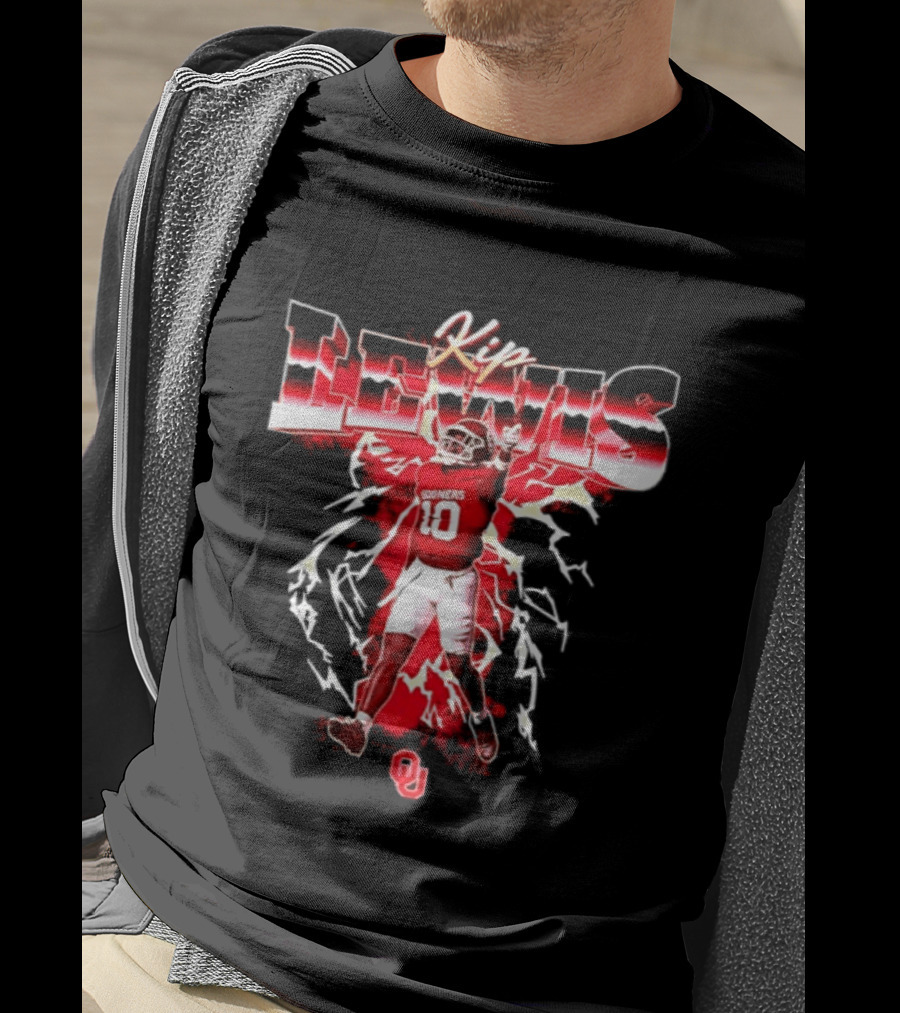 Kip Lewis Sooners 10 Oklahoma Football Player NCAA T-Shirt
