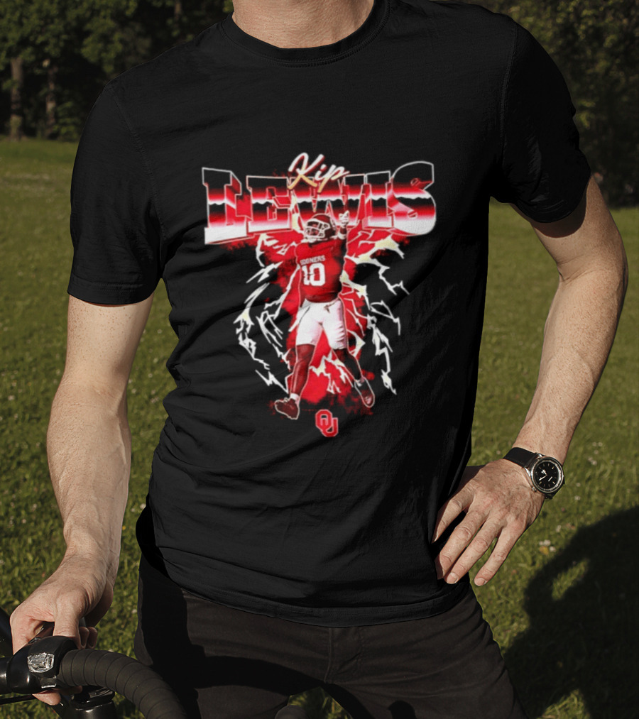 Kip Lewis Sooners 10 Oklahoma Football Player NCAA T-Shirt