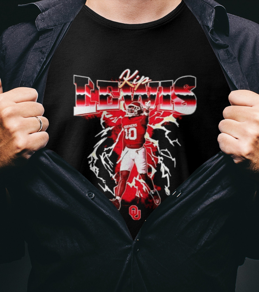 Kip Lewis Sooners 10 Oklahoma Football Player NCAA T-Shirt