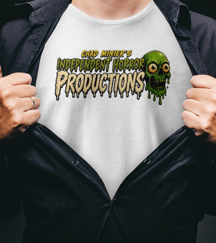 Chad Minier's Independent Horror Productions Skull Zombie T-Shirt