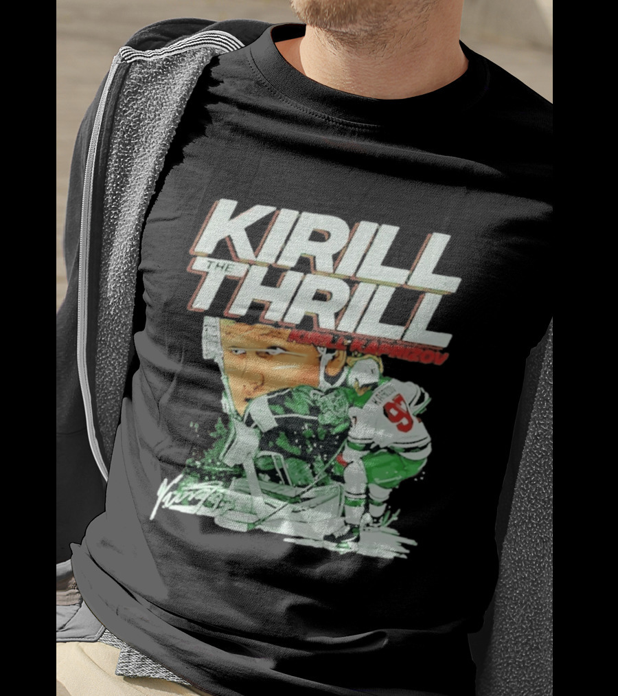 Kirill Kaprizov The Thrill Minnesota Wild Hockey Player Krill T-Shirt