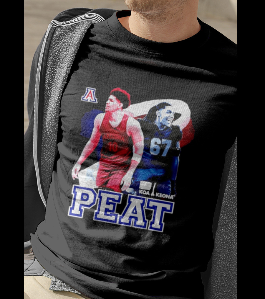 Koa And Keona Arizona Wildcats PEAT NCAA Football Player Name T-Shirt