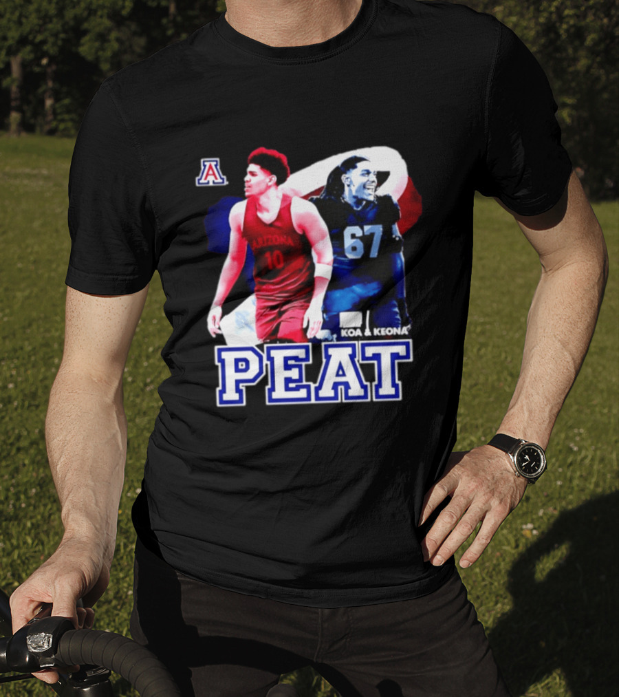 Koa And Keona Arizona Wildcats PEAT NCAA Football Player Name T-Shirt