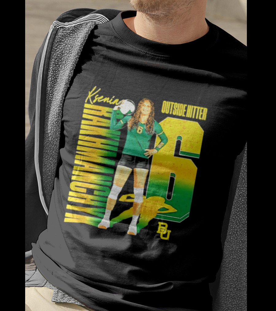 Kseniya Rakhmanchyk Outside Hitter 6 Baylor Bears Volleyball Player T-Shirt