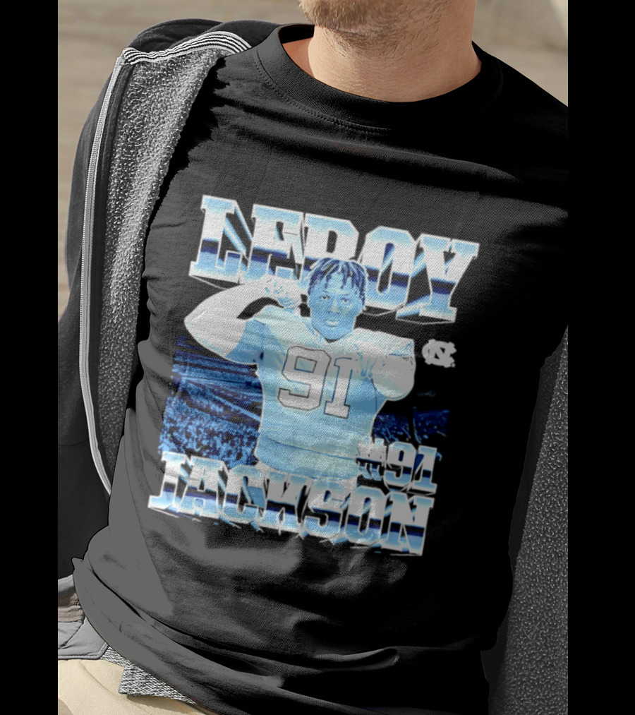 Leroy Jackson 91 North Carolina Tar Heels NCAA Football Player T-Shirt