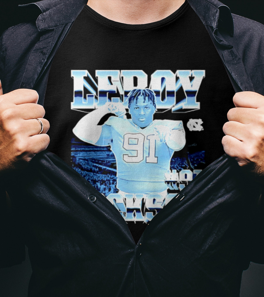 Leroy Jackson 91 North Carolina Tar Heels NCAA Football Player T-Shirt