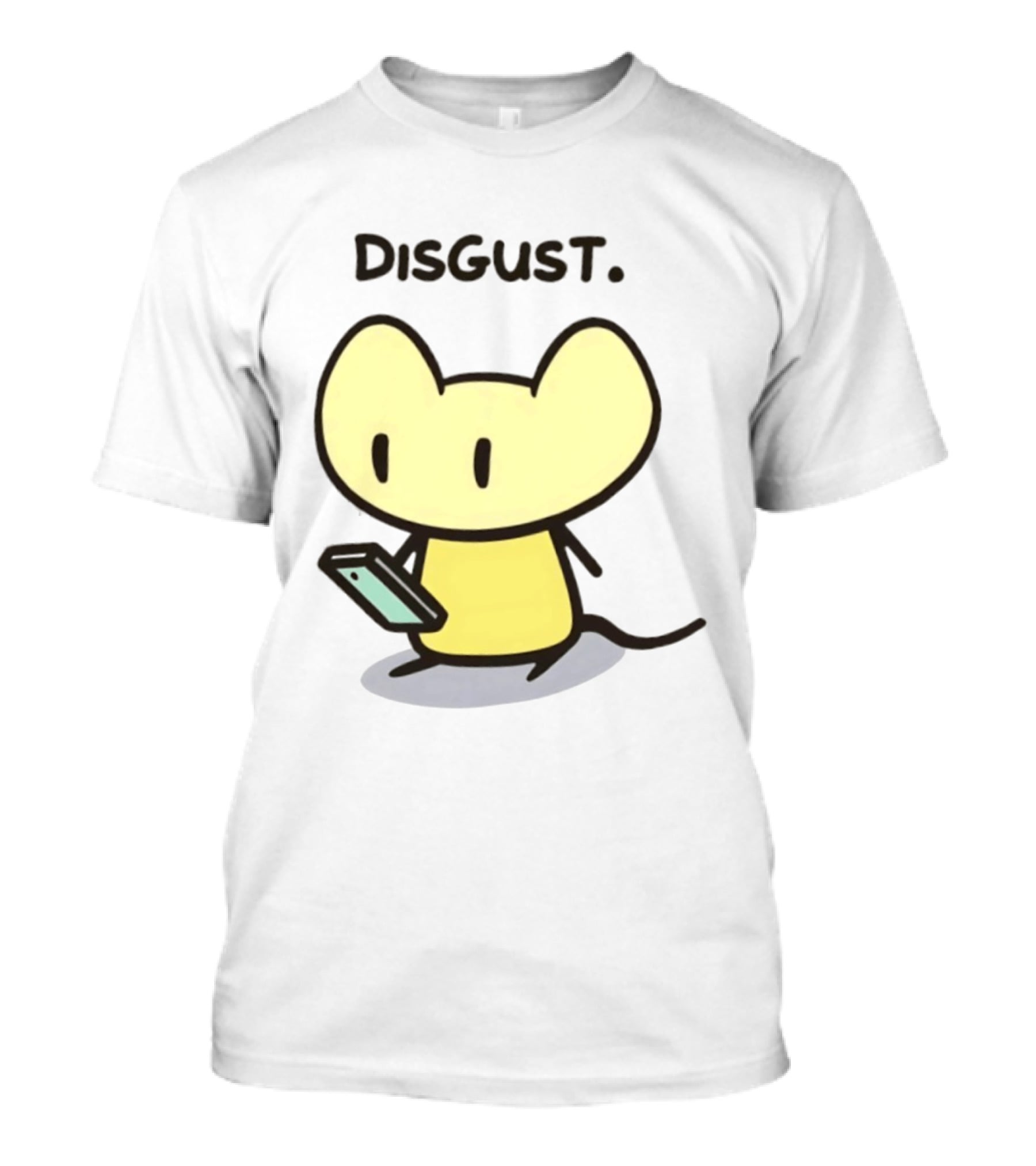 Disgust Mouse With Phone Vintage Humor T-Shirt