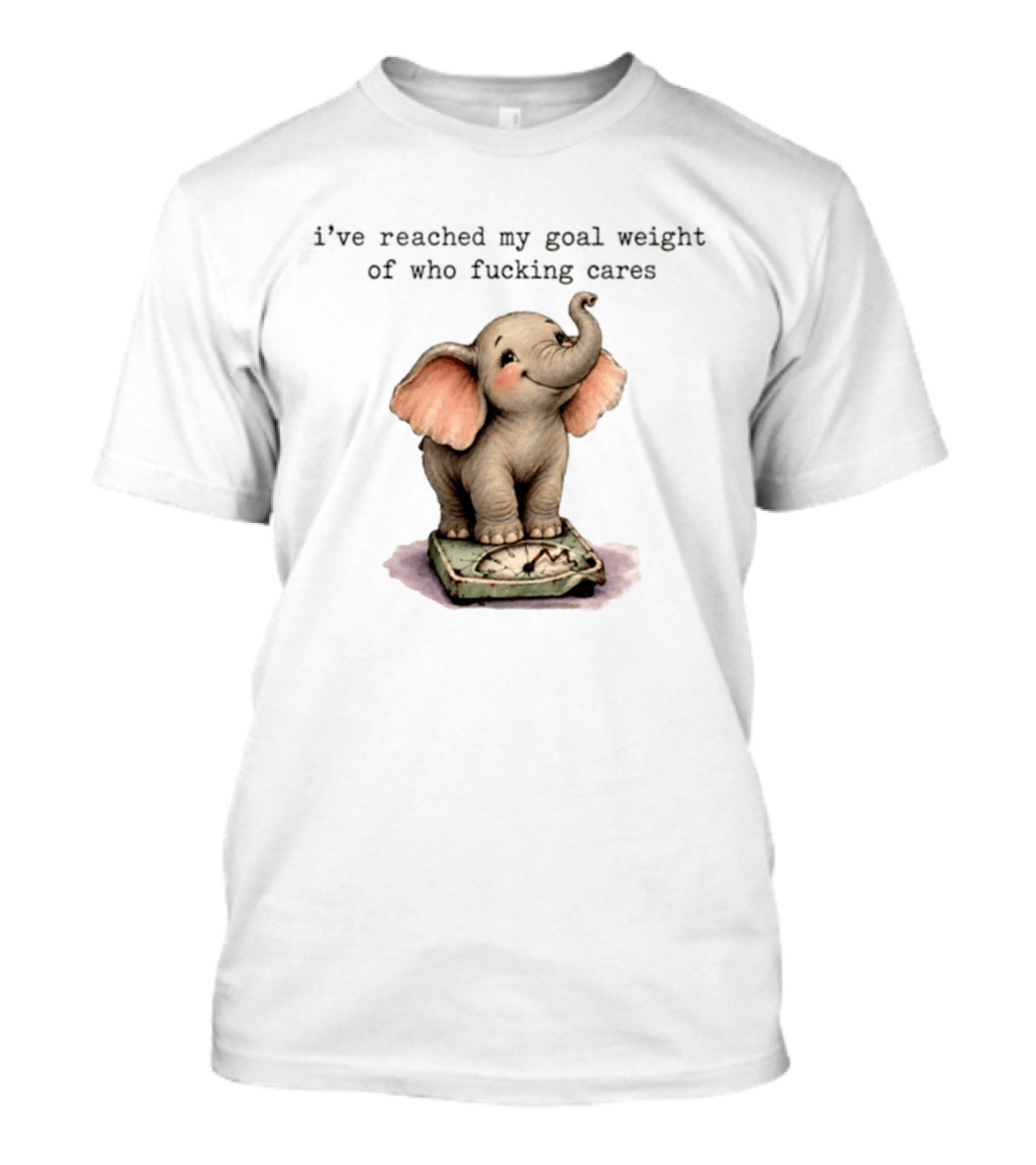 Elephant Goal Weight Of Who Fucking Cares T-Shirt