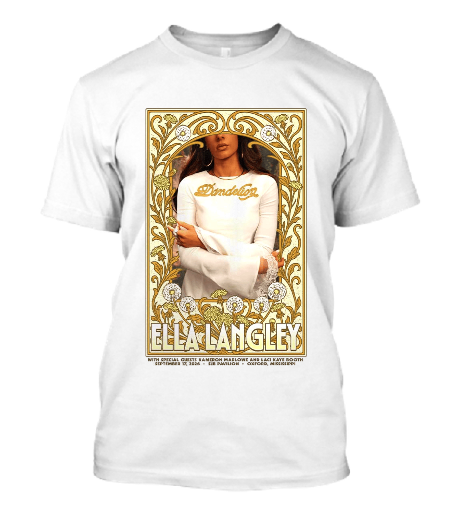 Ella Langley Dandelion Oxford Mississippi Concert September 17 2026 SJB Pavilion T-Shirt