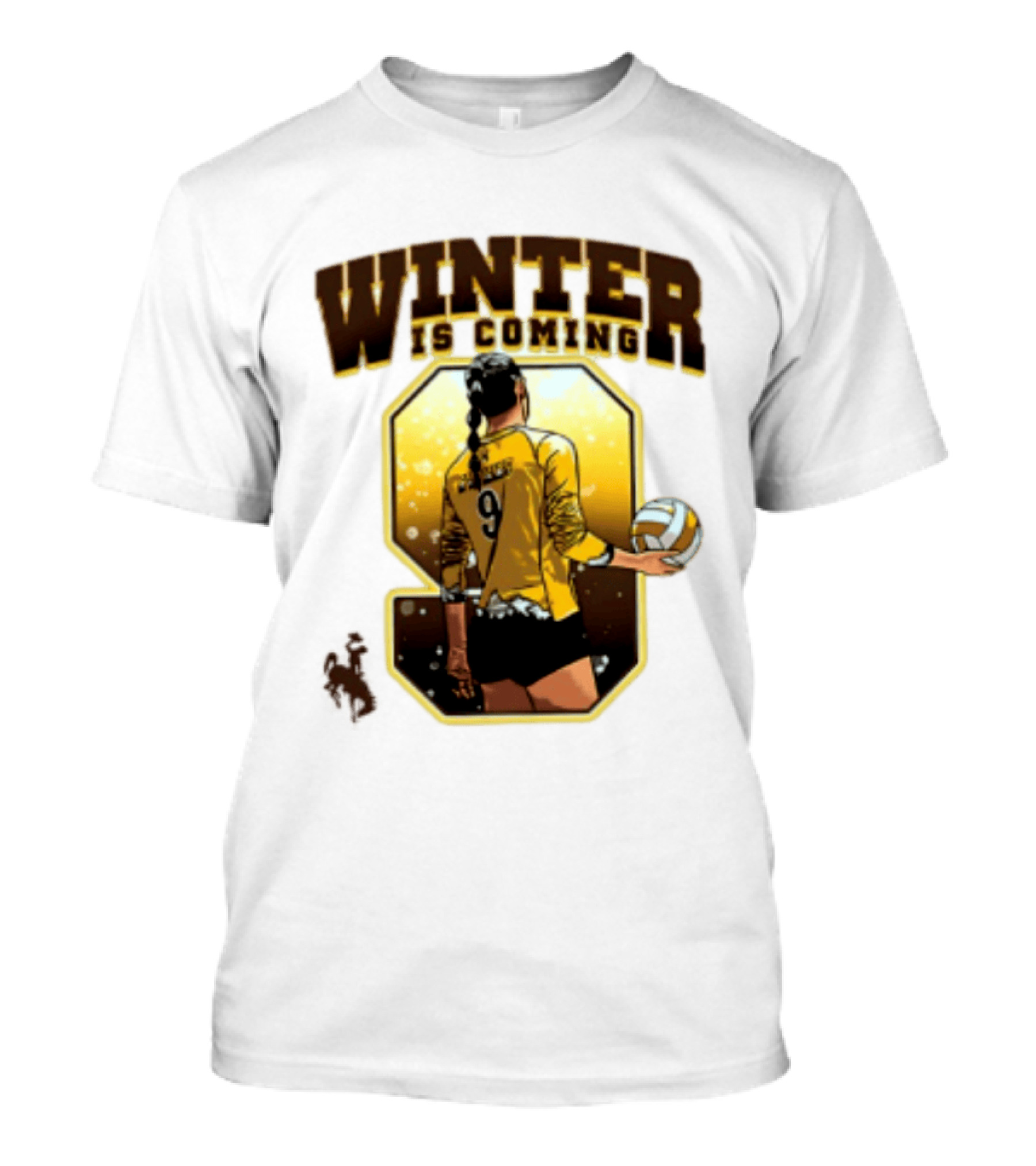 Emma Winter 9 Is Coming Wyoming Cowboys NCAA Women's Volleyball T-Shirt