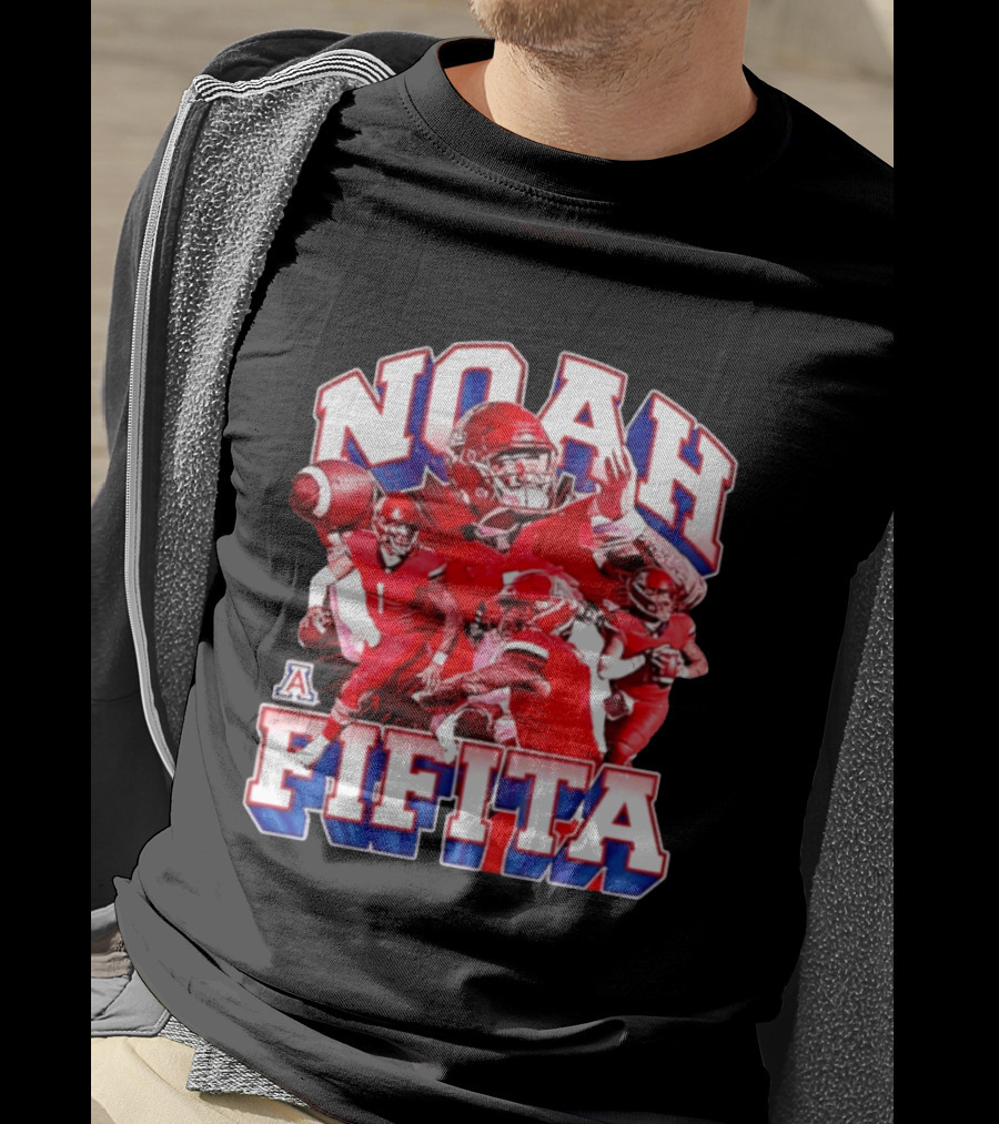 Noah Fifita 1 Arizona Wildcats NCAA Football Player Action Collage T-Shirt