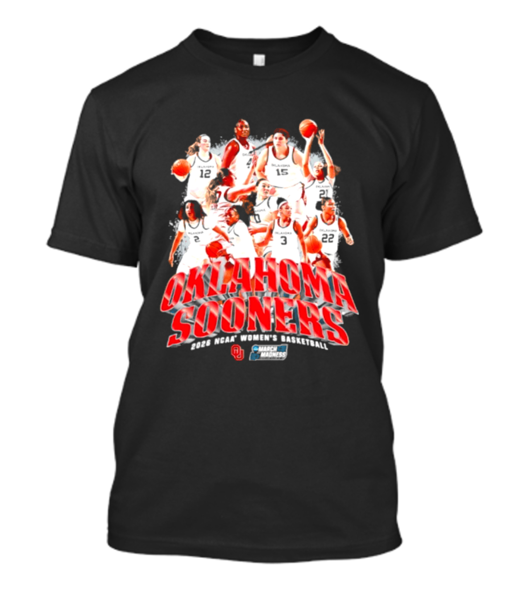 Oklahoma Sooners 2026 NCAA Women's Basketball Team Players Sportswear T-Shirt
